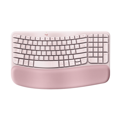 Wave Keys 人體工學鍵盤 - 粉色