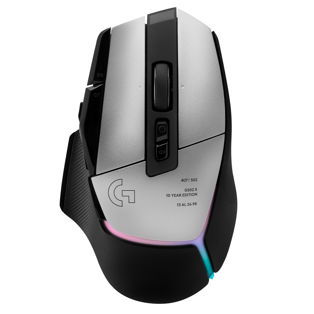 【11/30 20:00 公益競拍】Logitech G G502 X PLUS十周年鋁合金紀念版 - 編號407th