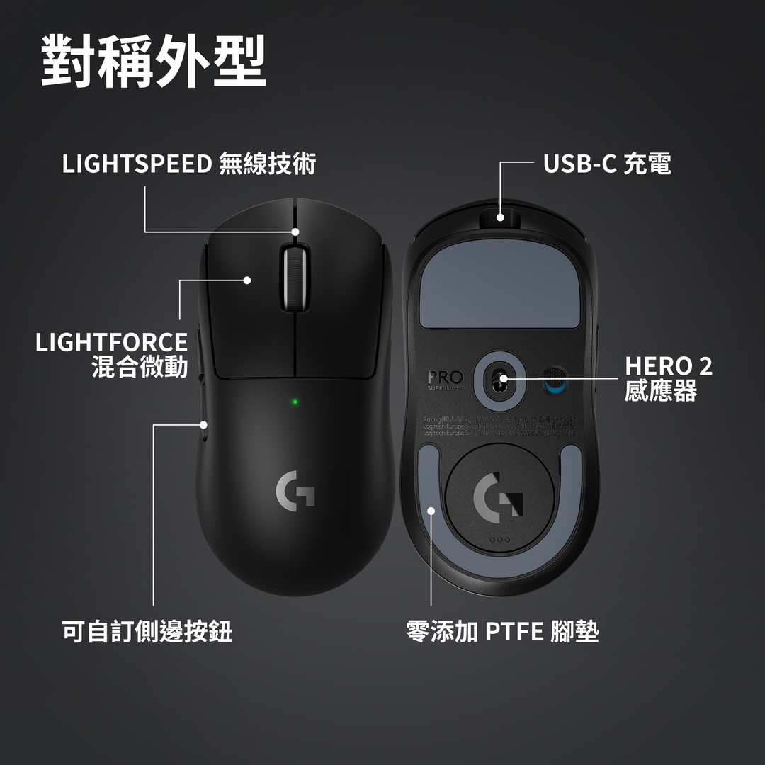 Logitech G Pro X SUPERLIGHT 2 COMPACT 無線輕量化電競滑鼠