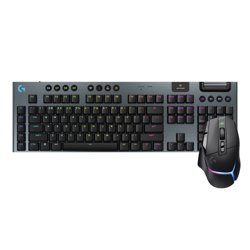 【推薦組合】G502 X Plus炫光高效能無線電競滑鼠+ G915 X無線機械式電競鍵盤