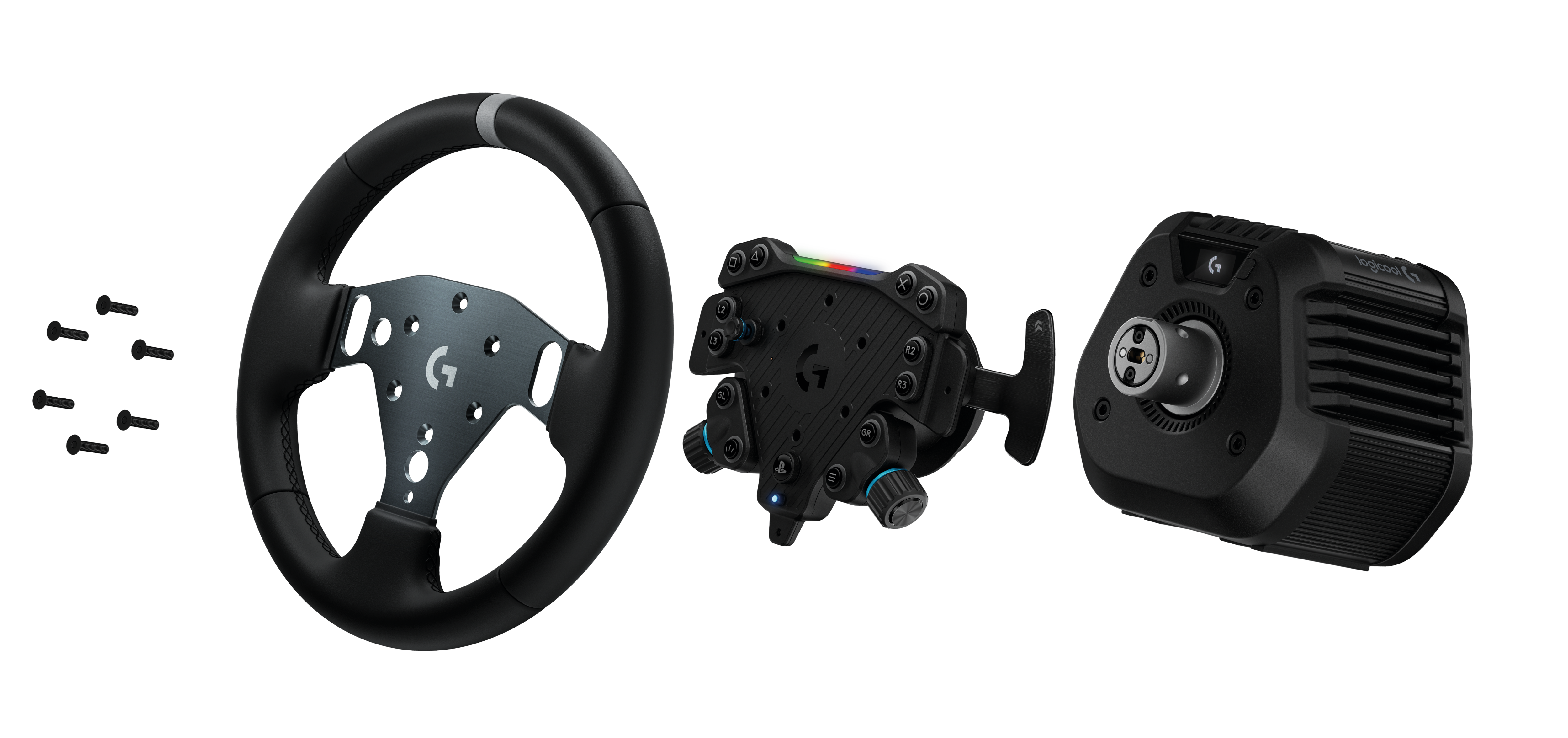 Logitech Exploded View Logitech G RS50 賽車模擬方向盤 for PlayStation/PC – 羅技 Logi 網路旗艦店
