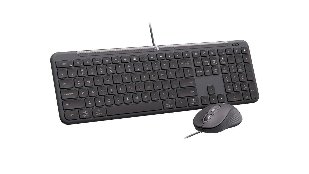Logitech for Business   MK620 有線鍵盤滑鼠組 - 石墨黑 - 企業版
