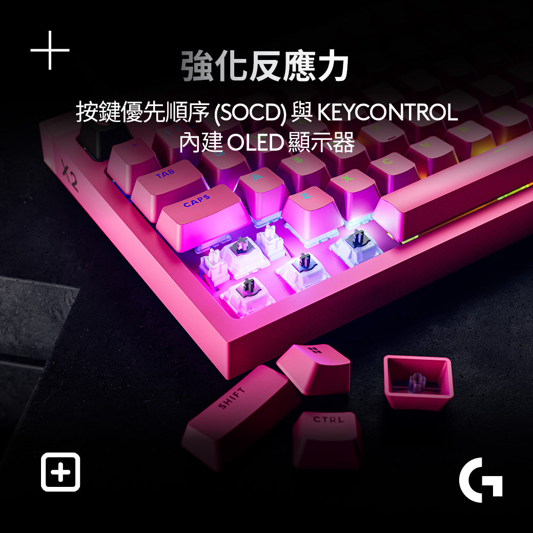 Logitech G PRO X2 RAPID 磁性類比有線電競鍵盤