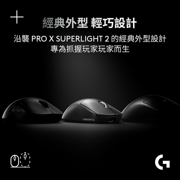 【新春新客最高折300】Logitech G Pro X SUPERLIGHT 2 COMPACT 無線輕量化電競滑鼠
