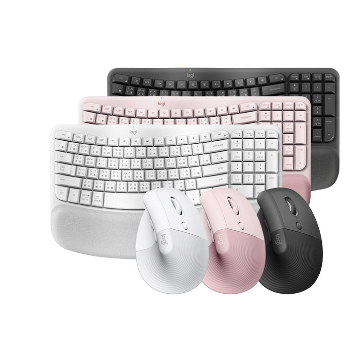 【新春新客最高折300】【推薦組合】Wave Keys 人體工學鍵盤+LIFT 人體工學垂直滑鼠