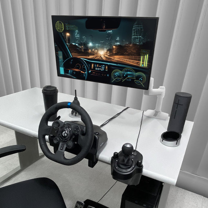 G923 賽車模擬方向盤 + LX 桌上型單螢幕支架(自由配) - 羅技 Logi 網路旗艦店