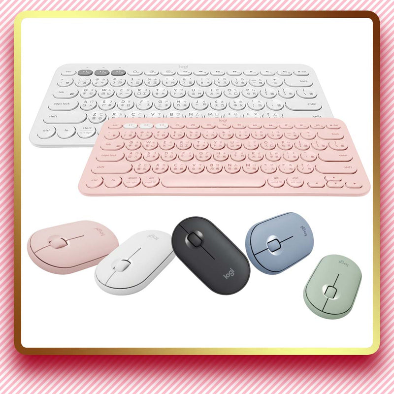 K380 跨平台藍牙鍵盤+Pebble M350 鵝卵石無線滑鼠(自由配) - 羅技 Logi 網路旗艦店