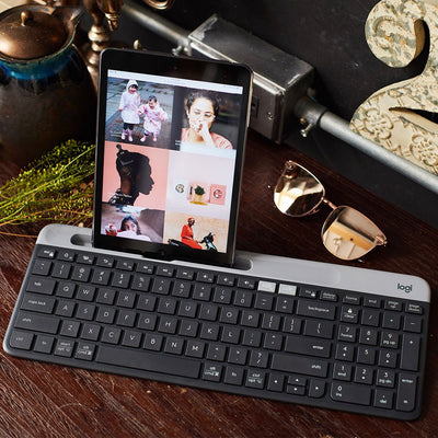 K580 超薄跨平台藍牙鍵盤 (黑/白) - 羅技 Logi 網路旗艦店