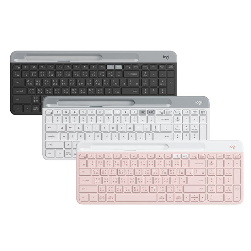 K580 超薄跨平台藍牙鍵盤 (黑/白/粉) - 羅技 Logi 網路旗艦店