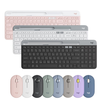 K580 超薄跨平台藍牙鍵盤+Pebble M350 鵝卵石無線滑鼠(自由配) - 羅技 Logi 網路旗艦店
