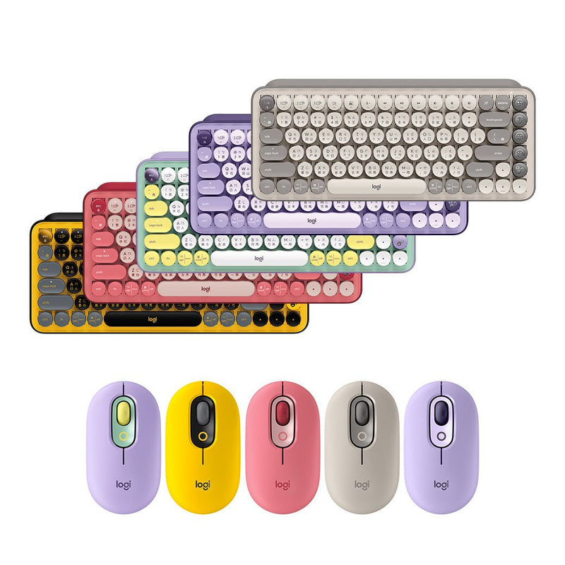 POP Keys 無線機械式鍵盤+POP Mouse 無線藍牙滑鼠(自由配) - 羅技 Logi 網路旗艦店