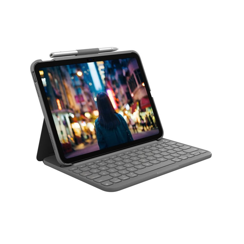 Slim Folio 輕薄鍵盤保護套 - iPad 10代專用 - B2B - 羅技 Logi 網路旗艦店