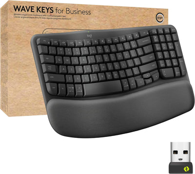 Wave KEYS 人體工學鍵盤 企業版 - 石墨灰 - B2B - 羅技 Logi 網路旗艦店